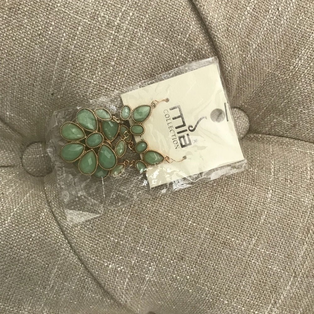 Mint &Gold earrings